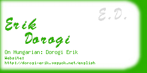 erik dorogi business card